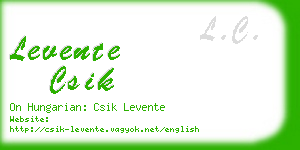 levente csik business card